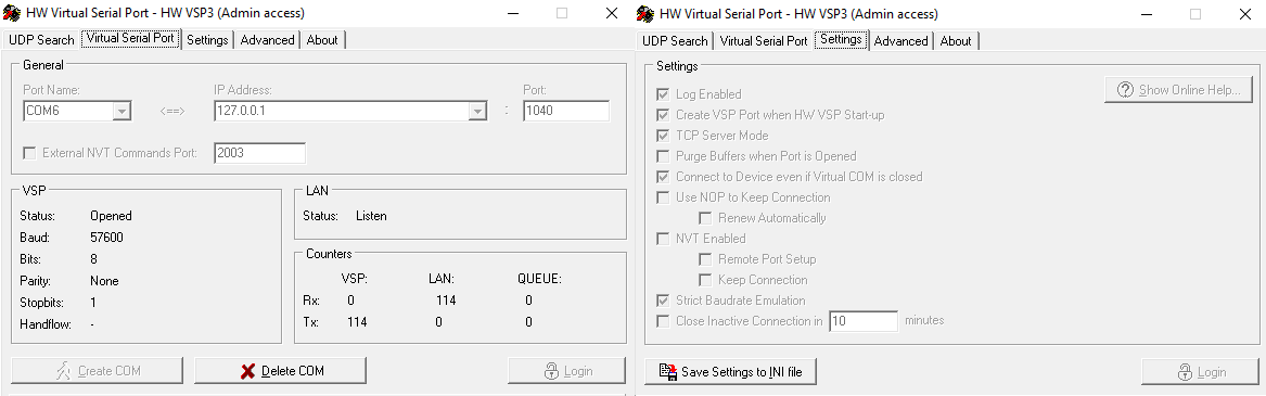 HW Virtual Serial Port